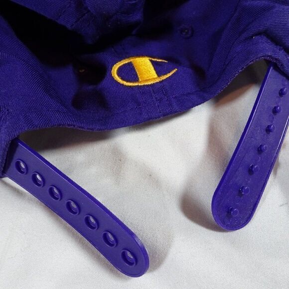 Vintage 90s Champions NBA Lakers Basketball Men Purple Adjustable Hat Cap - Picture 8 of 9